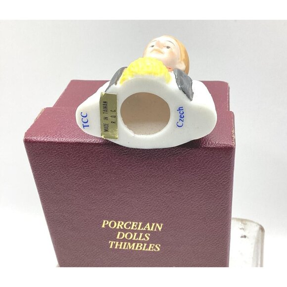 1980s Czech Porcelain TCC Dolls of the World Thimble Head-VERY RARE - Picture 4 of 5